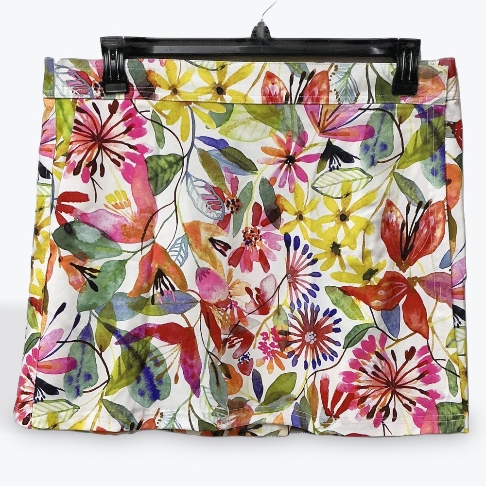 RipSkirt Hawaii Floral Watercolor Wrap Skirt Large Multicolor Water Repellent
